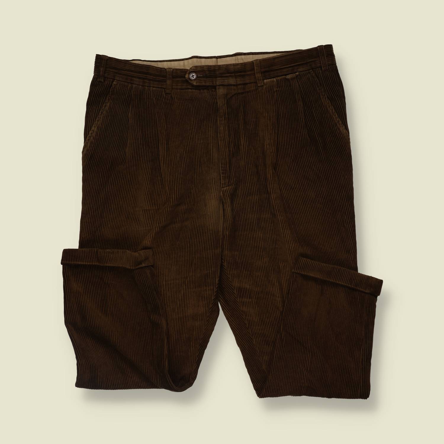 2000s | Burberrys | Corduroy Trousers | Brown - w36