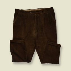 2000s | Burberrys | Corduroy Trousers | Brown - w36