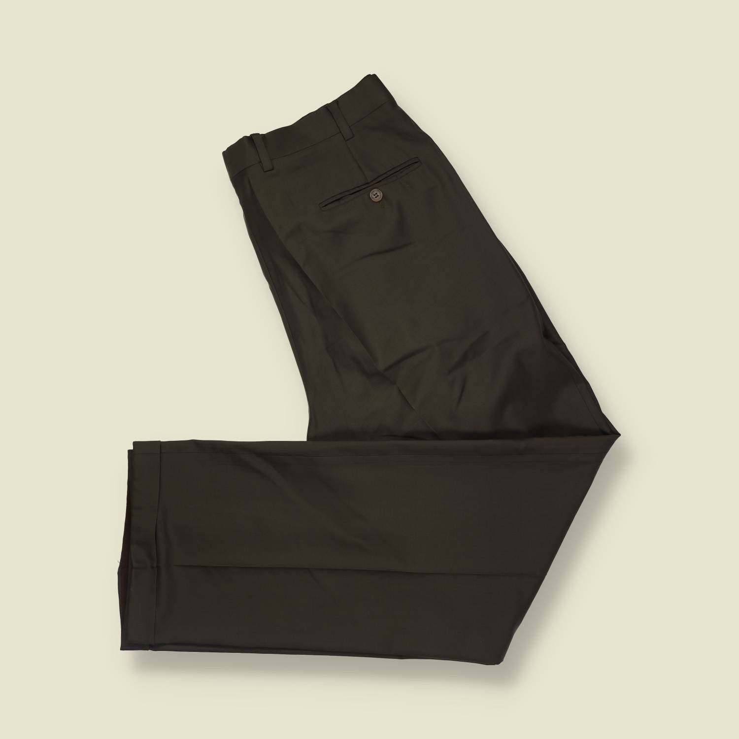1980s–1990s | Valstar Milano | Trousers | Dark Brown - w34