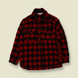 1970s | Woolrich | Wool Shirt Jacket | Red Buffalo Plaid - XXS