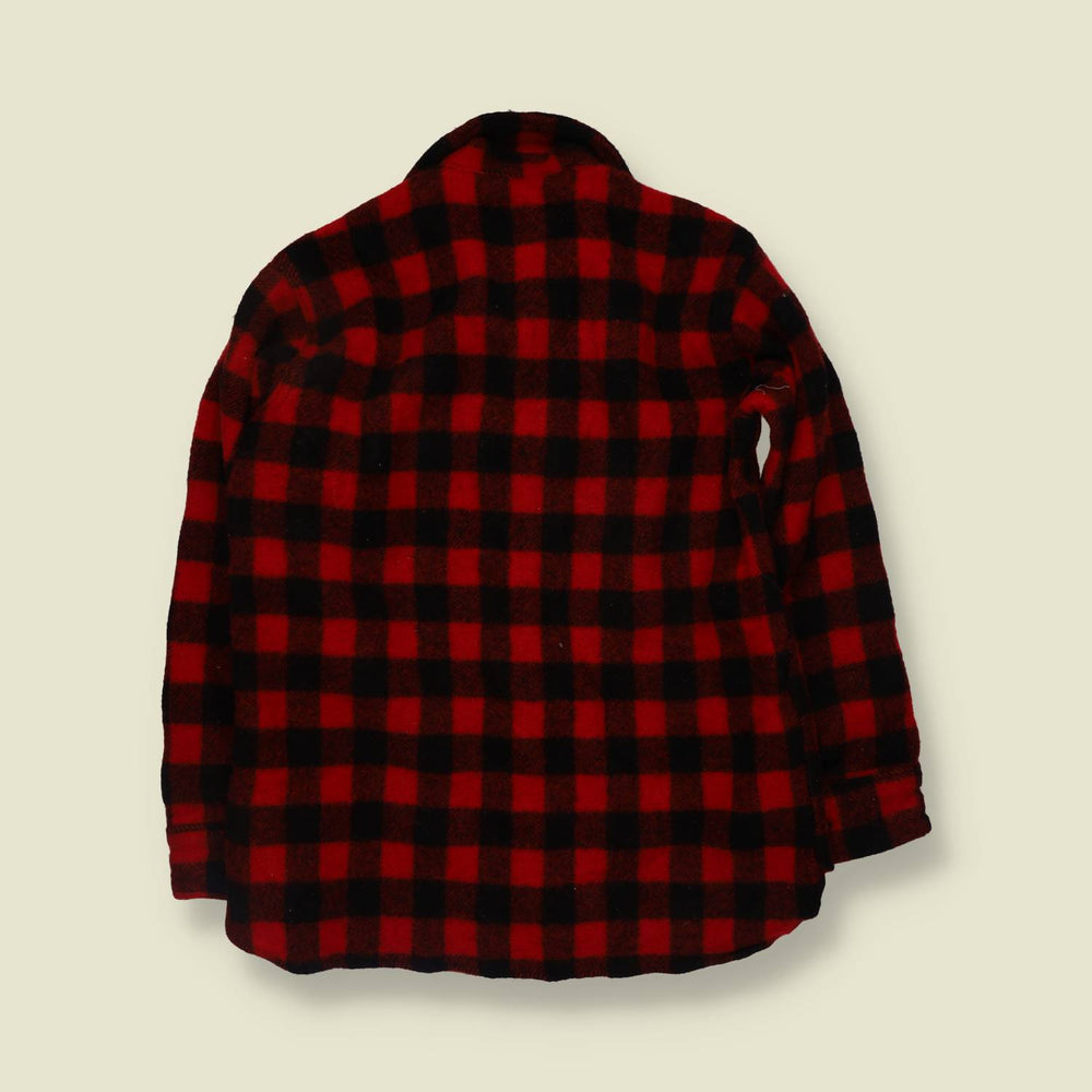 1970s | Woolrich | Wool Shirt Jacket | Red Buffalo Plaid - XXS