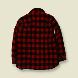 1970s | Woolrich | Wool Shirt Jacket | Red Buffalo Plaid - XXS