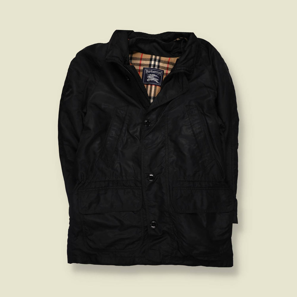 1990s | Burberrys | Coat With Detachable Liner | Navy - XXXL