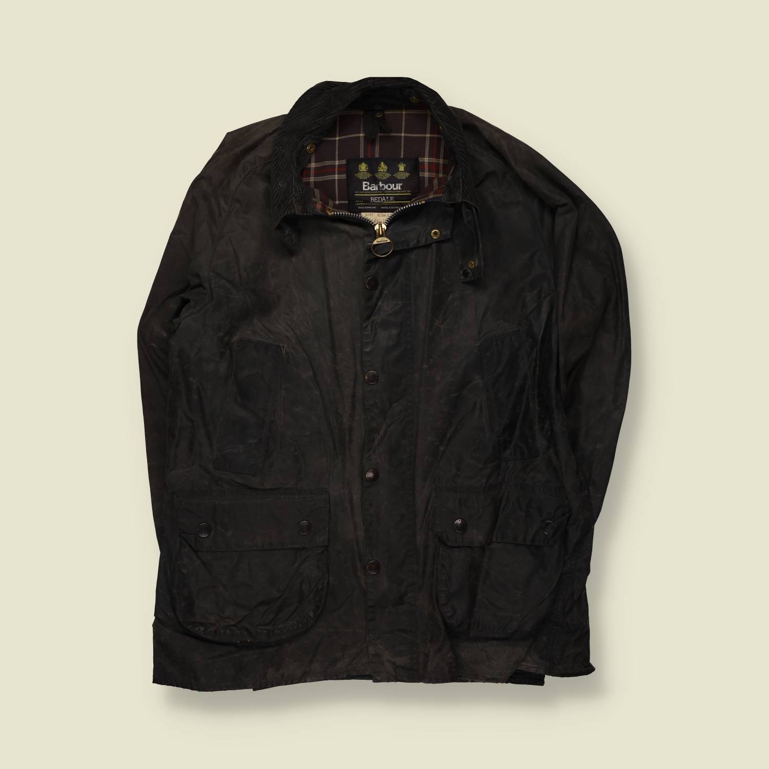 1990s | Barbour | Bedale Waxed Jacket | Olive - M