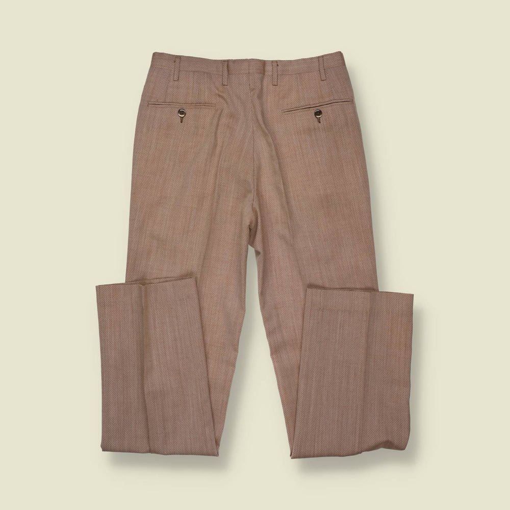 Late 1960s–Early 1970s | Trousers | Pink Herringbone - w29
