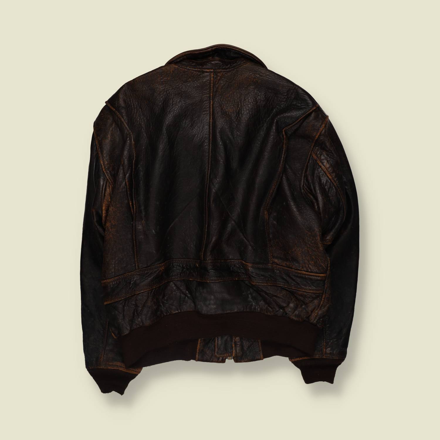 1980s | Avirex | Type G-2 Leather Flight Jacket | Brown - XXL