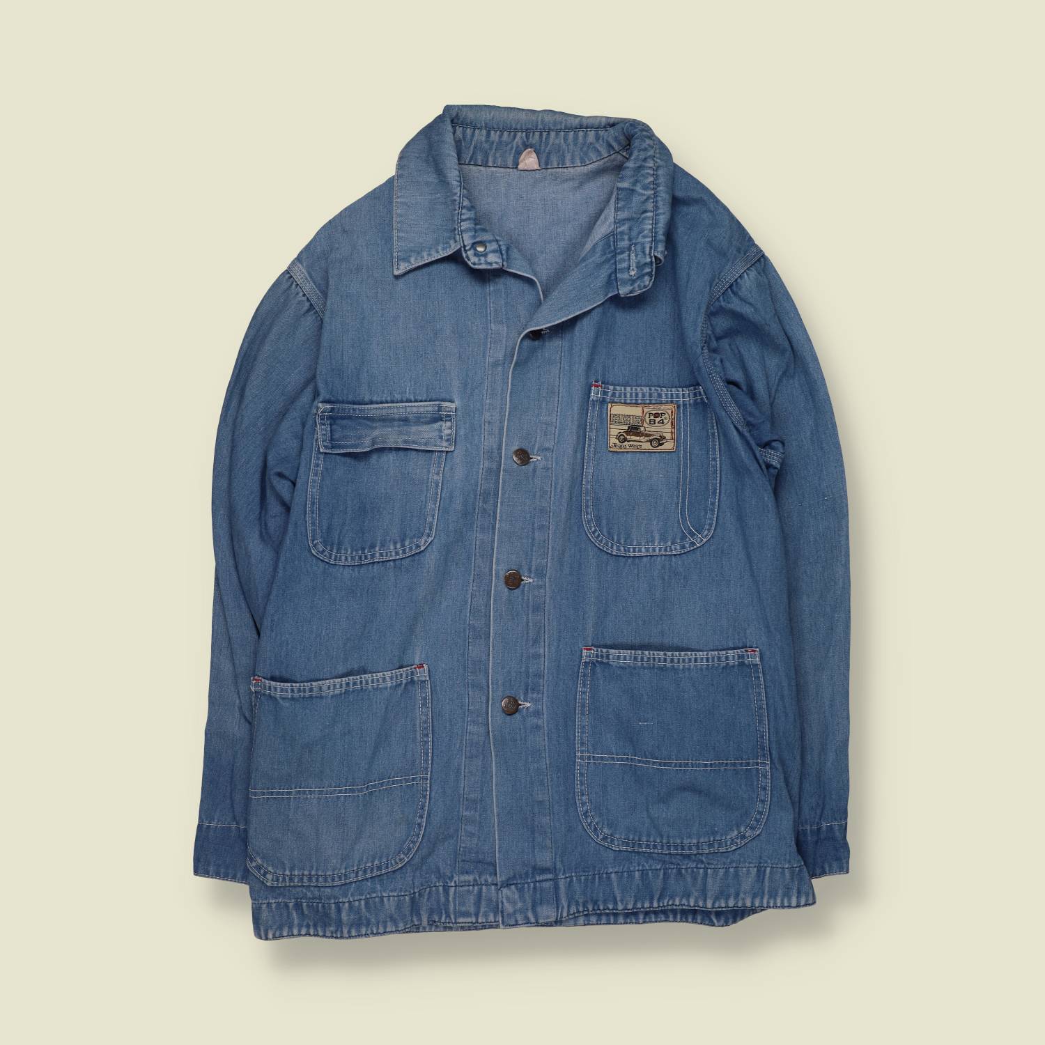 1980s | Pop 84 | Denim Chore Jacket | Blue - M