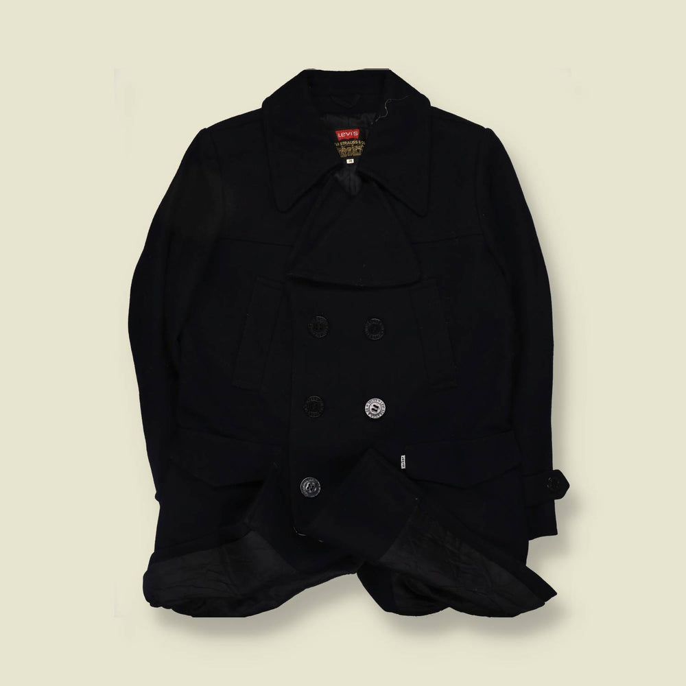 1970s | Levi's | Pea Coat | Dark Blue - S