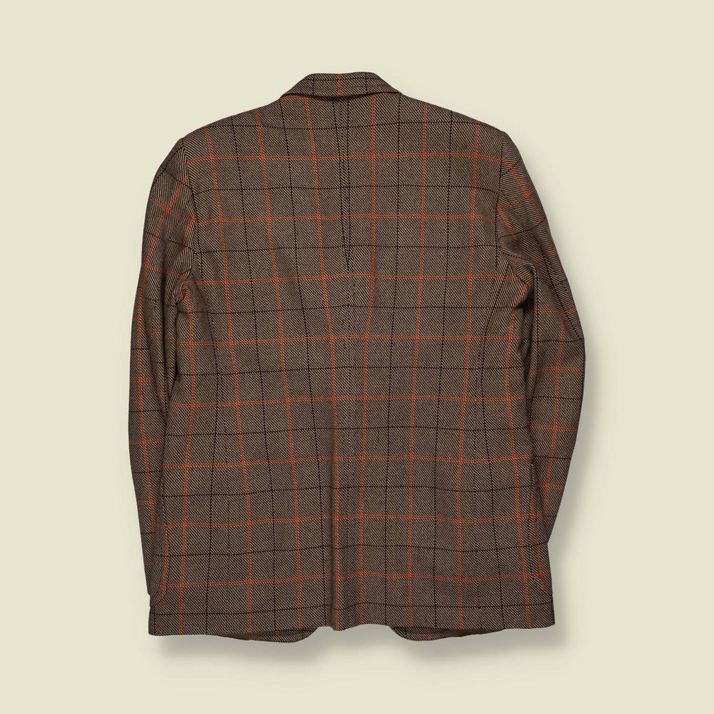 1970s | Blazer | Brown Windowpane Check - S