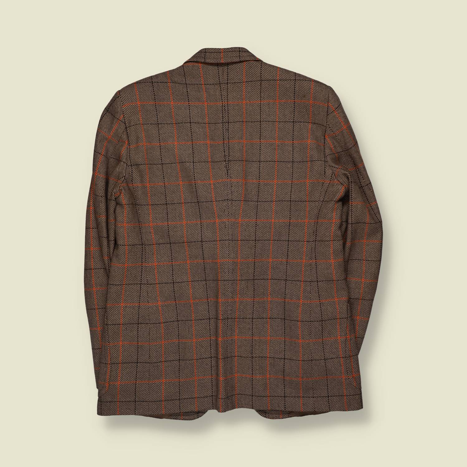 1970s | Blazer | Brown Windowpane Check - S