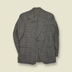 1970s | Blazer | Grey Prince Of Wales Check - S