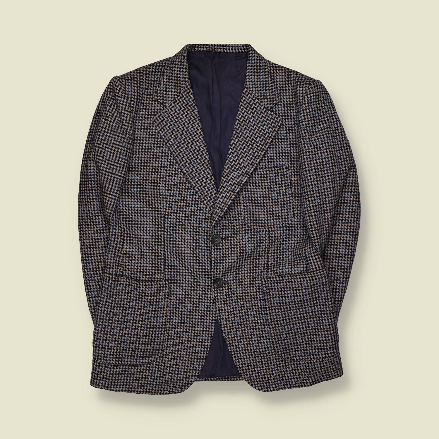 1970s | Blazer | Brown And Blue Houndstooth - S