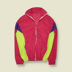 1970s | Velour Track Jacket | Pink Multi - S