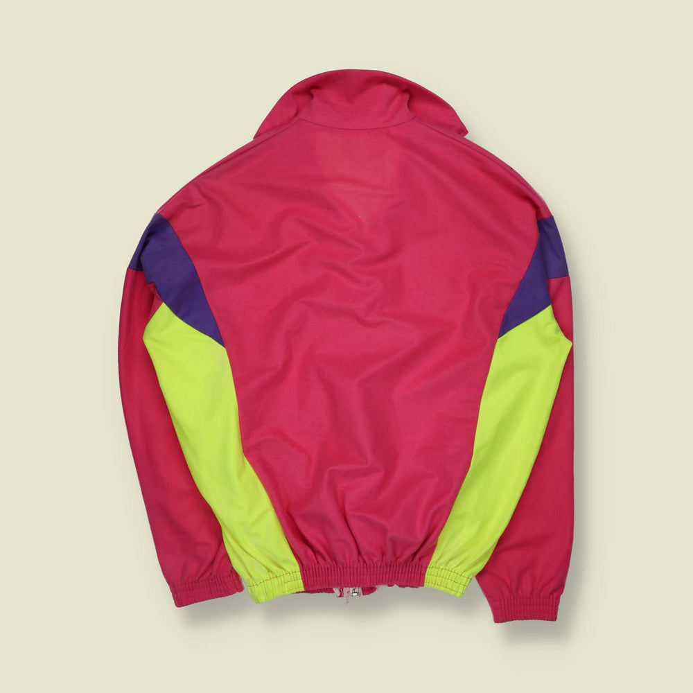 1970s | Velour Track Jacket | Pink Multi - S