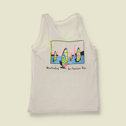 1980s | Windsurfing San Francisco Bay Vest Top | White - XS