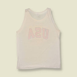 1970s | Medallion | USA Vest Top | White - M