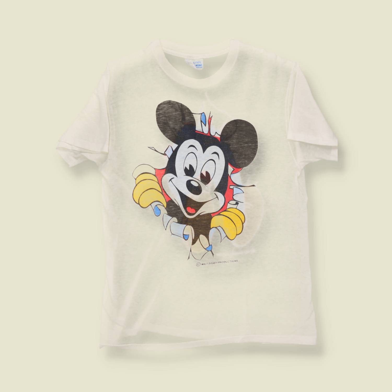 1980s Mickey Mouse Double Sided Tee - S
