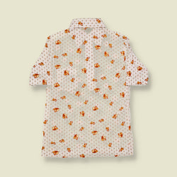 1970s Shield Print Polo Shirt - XS
