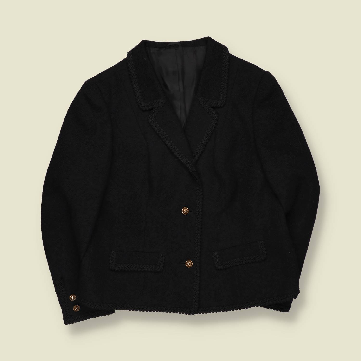 1960s | Jaune Chic | Wool Jacket | Black - 12