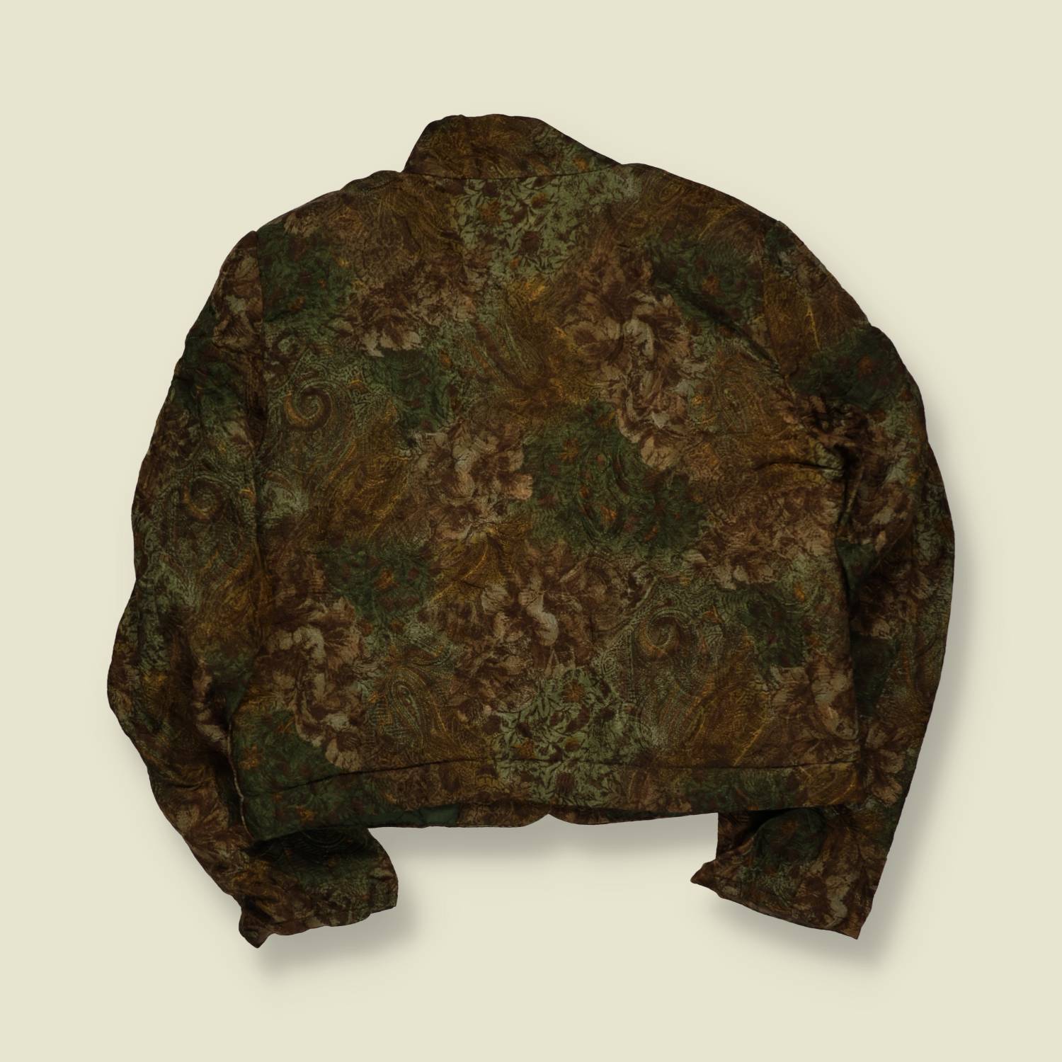 1980s | 1950s style Quilted Jacket | Green & Brown - 22