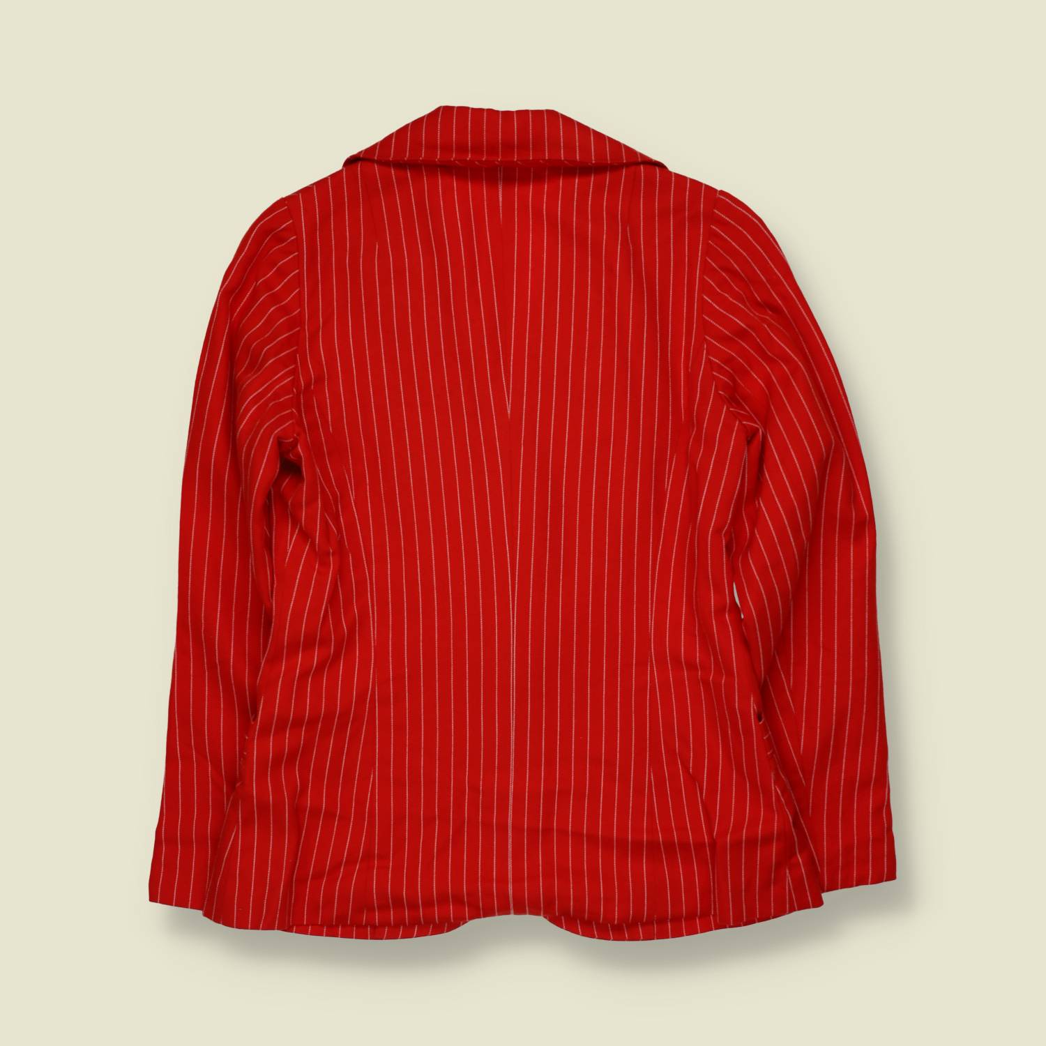 1970s | Wool Blend Jacket | Red Pinstripe - 6