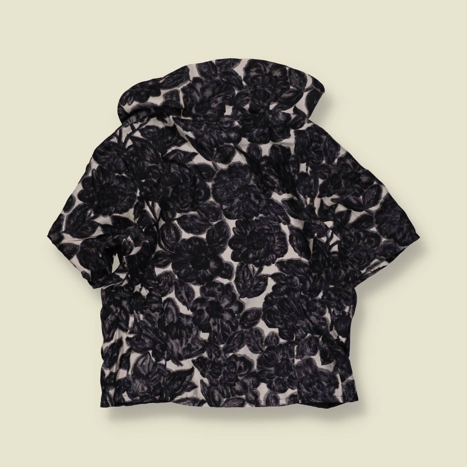 1950s | Silk Blouse | Black & White - 14