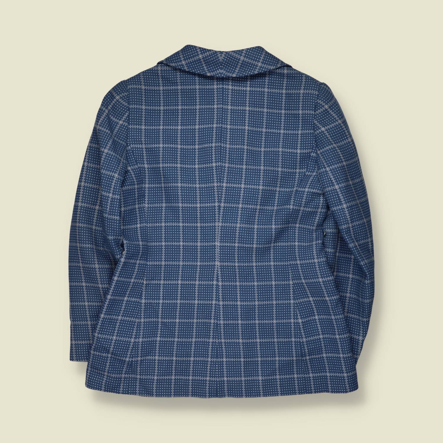1970s | Happening | Wool Blend Jacket | Blue Check - 8