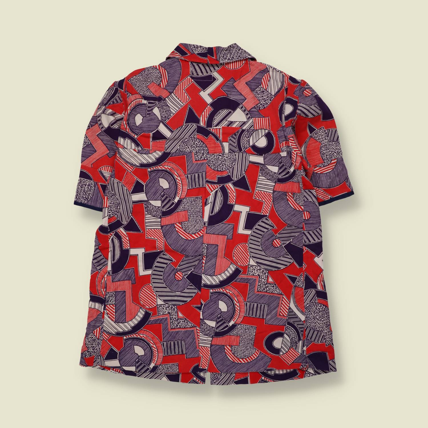 1960s | Longline Blouse | Red & Purple - 12