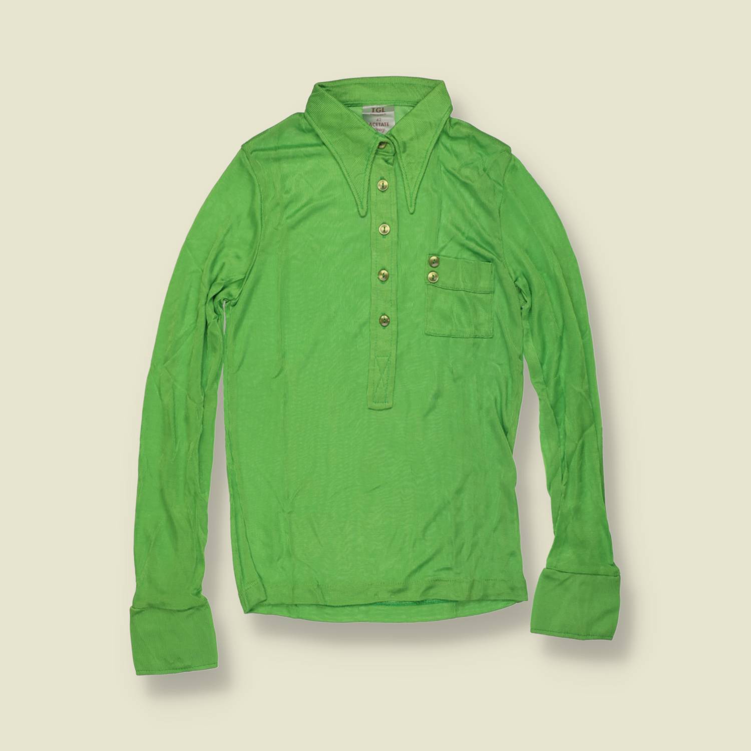 1970s | TGL | Deadstock Blouse | Green - 4