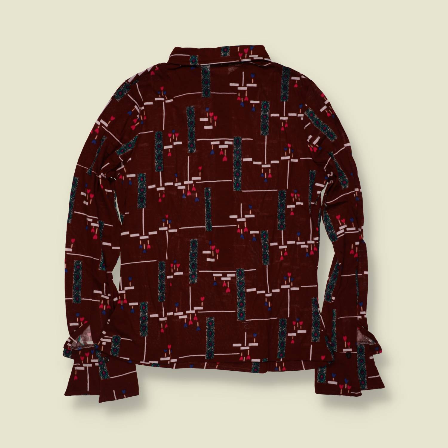 1970s | TGL | Deadstock Blouse | Burgundy - 10