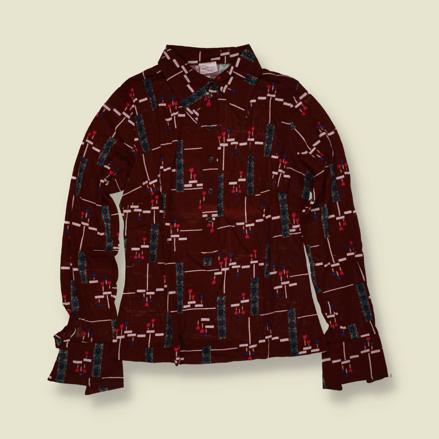 1970s | TGL | Deadstock Blouse | Burgundy - 10