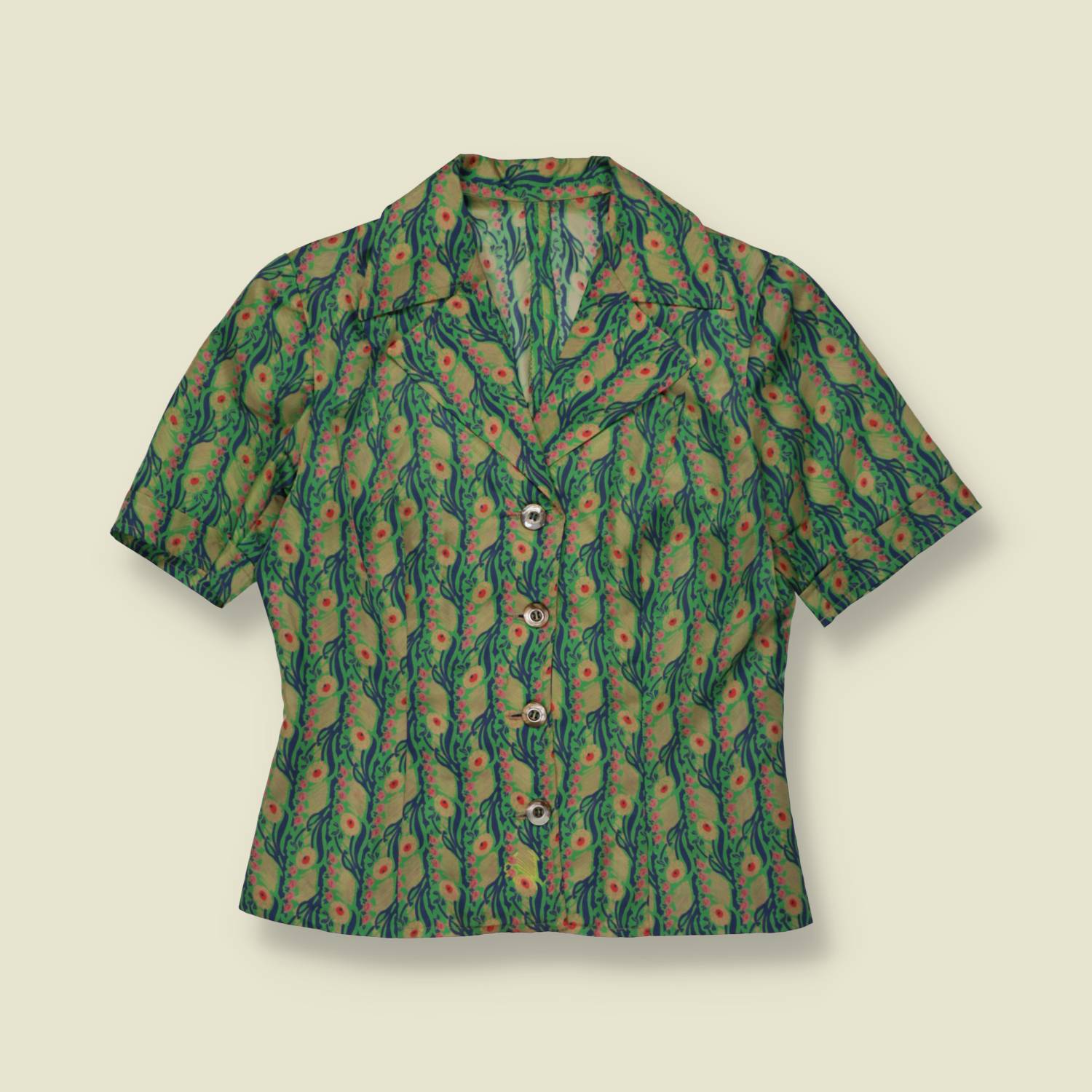 1950s | Blouse | Green - 8