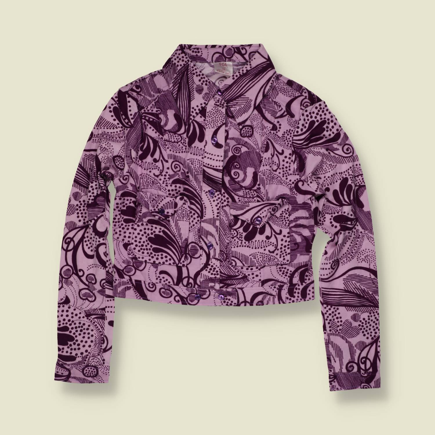 1970s | TGL | Deadstock Blouse | Purple - 8