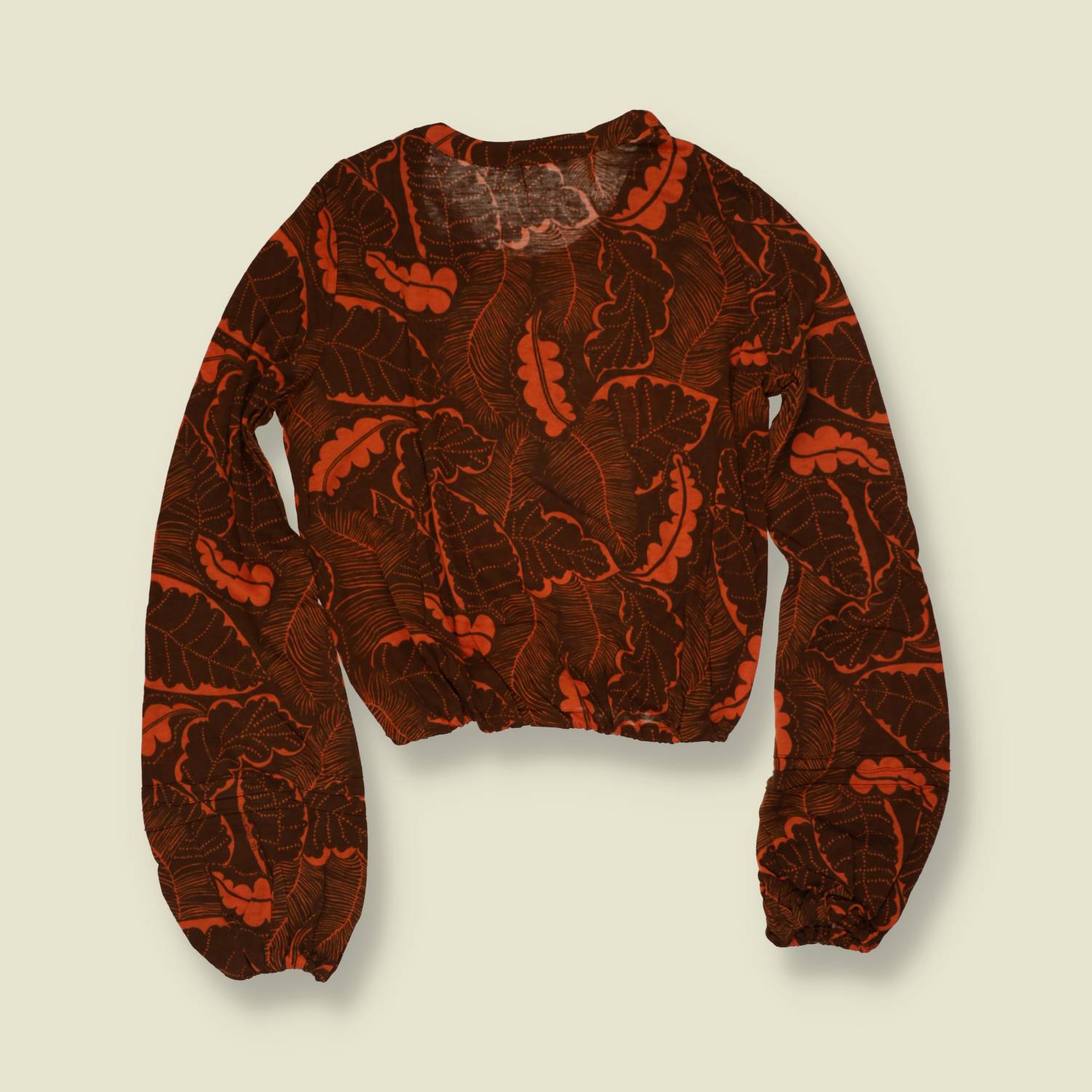 1970s | Deadstock Blouse | Brown & Rust - 8