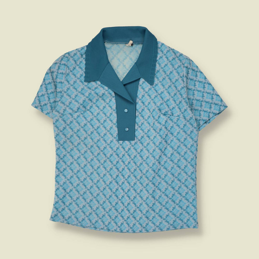 1970s | Knit Top | Blue - 10