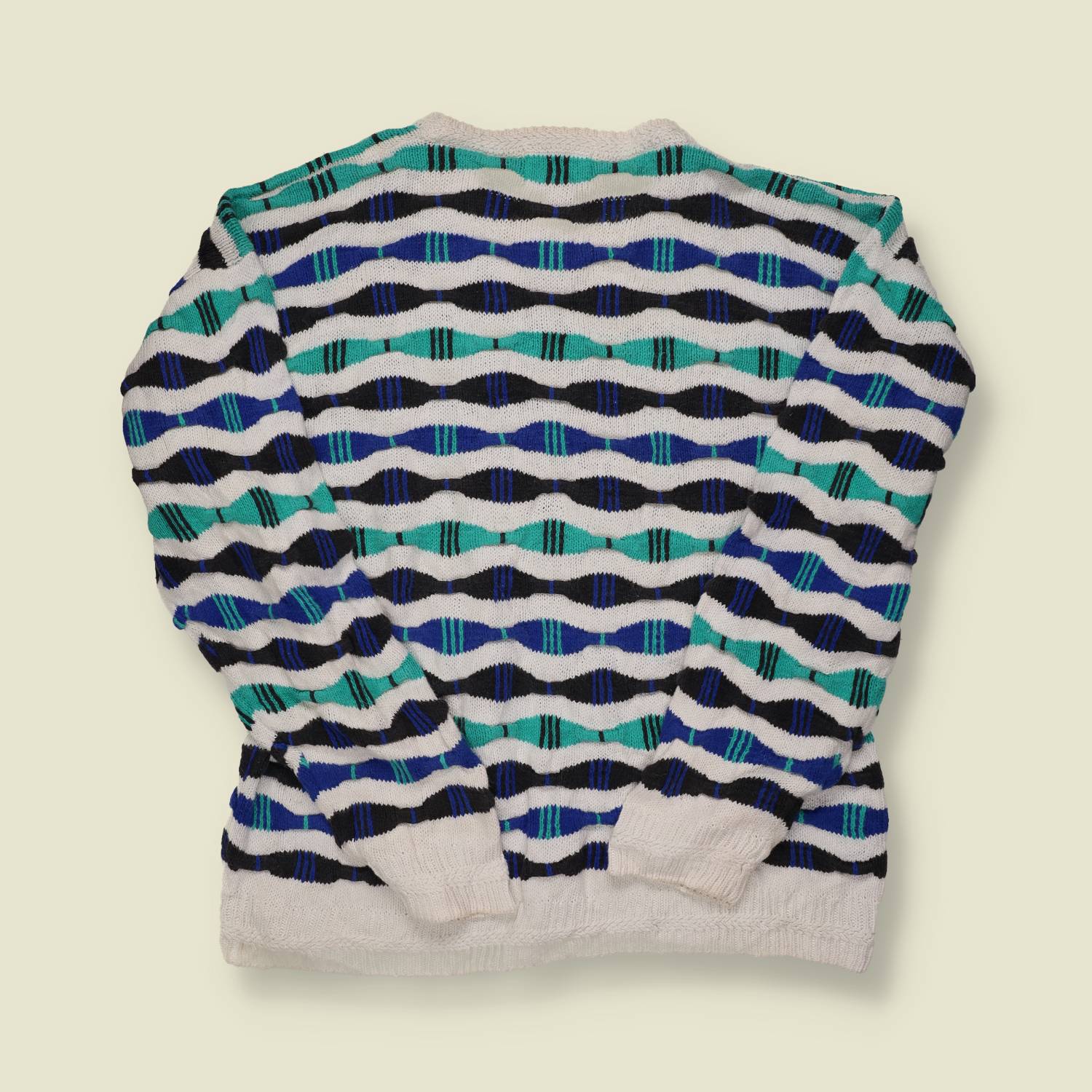 1990s Etching Coogi Style Knit Sweater - L