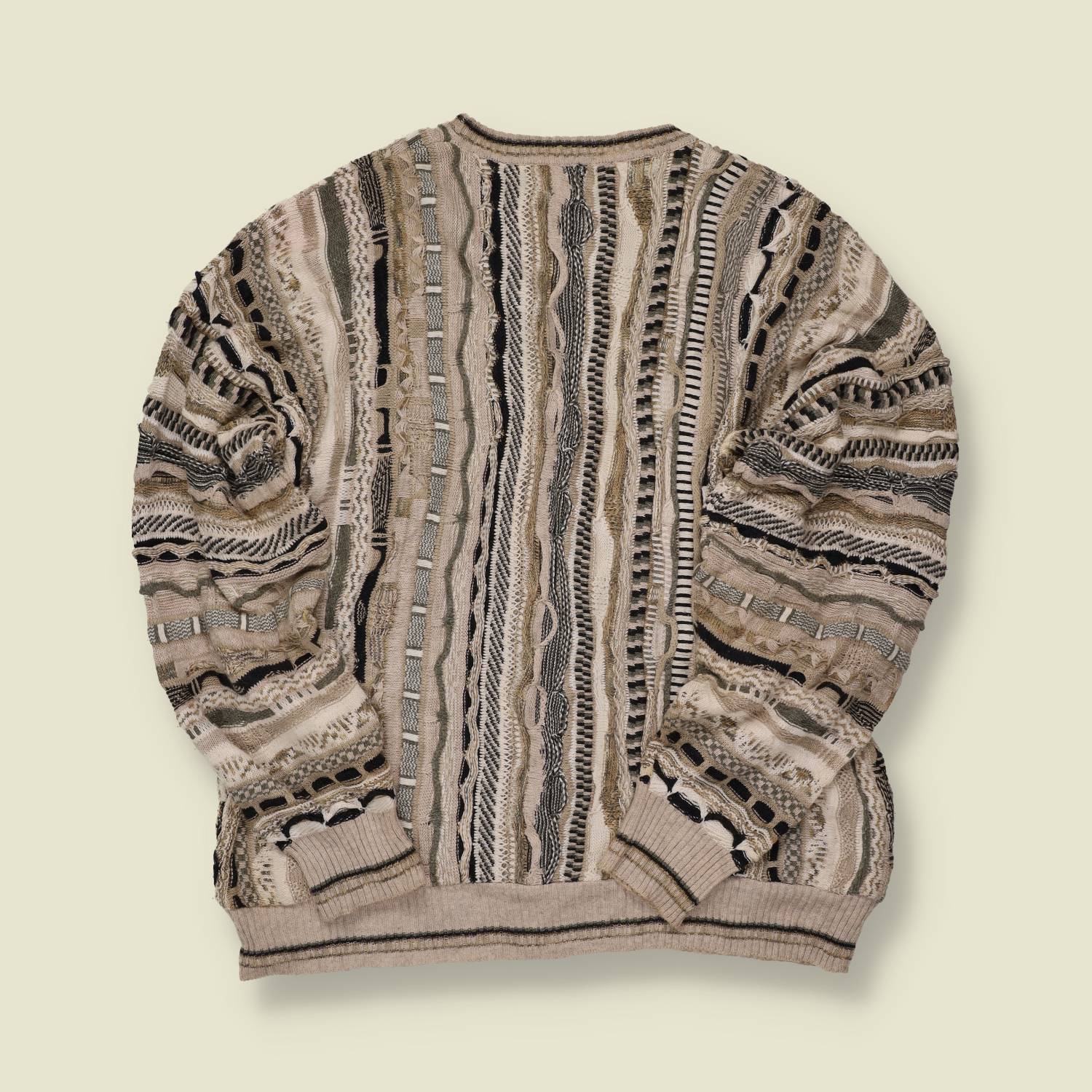 1990s Alfani Coogi Style Knit Sweater - XL