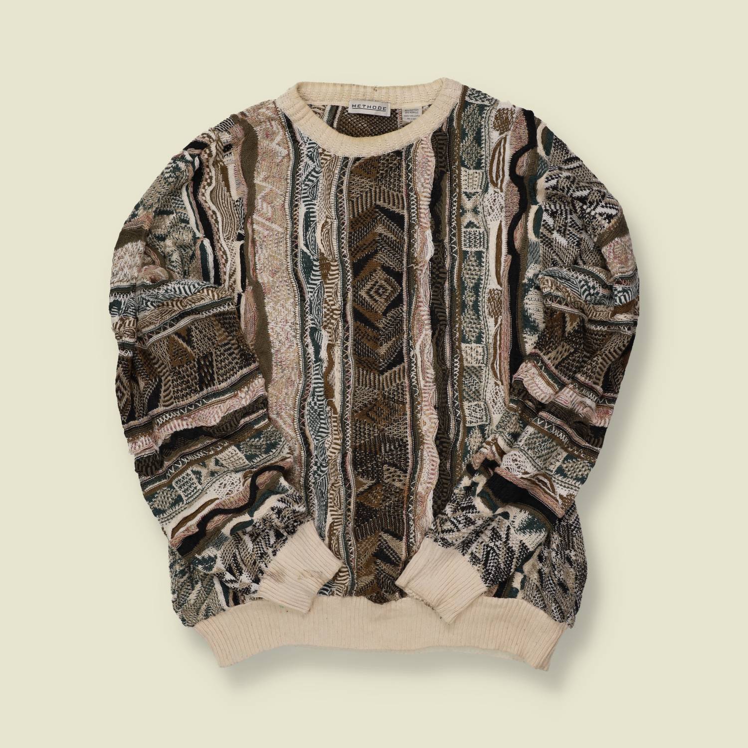 1990s Methode Coogi Style Knit Sweater - XL