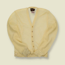 1950s Vick Van Clark Mohair Cardigan Lemon Yellow - S