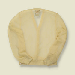 1950s Vick Van Clark Mohair Cardigan Lemon Yellow - S