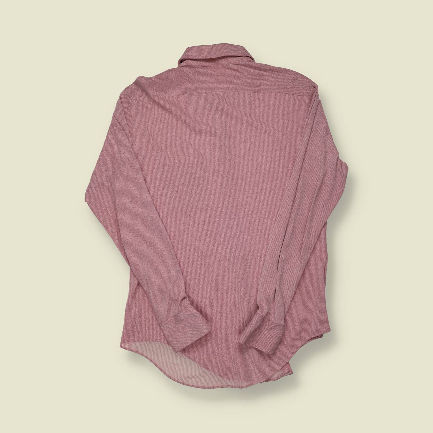Late 1960s / Early 1970s Pink Slub Casual Shirt - M