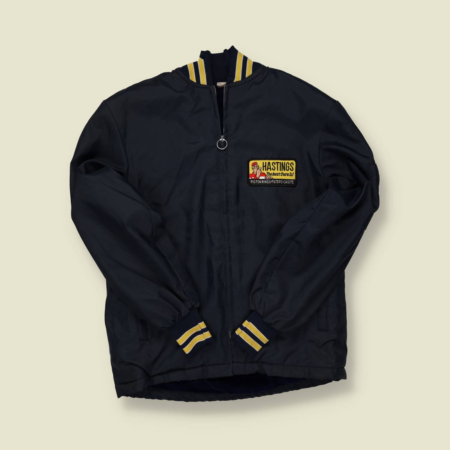1970s Hastings Auto Parts Navy Racing Jacket - S