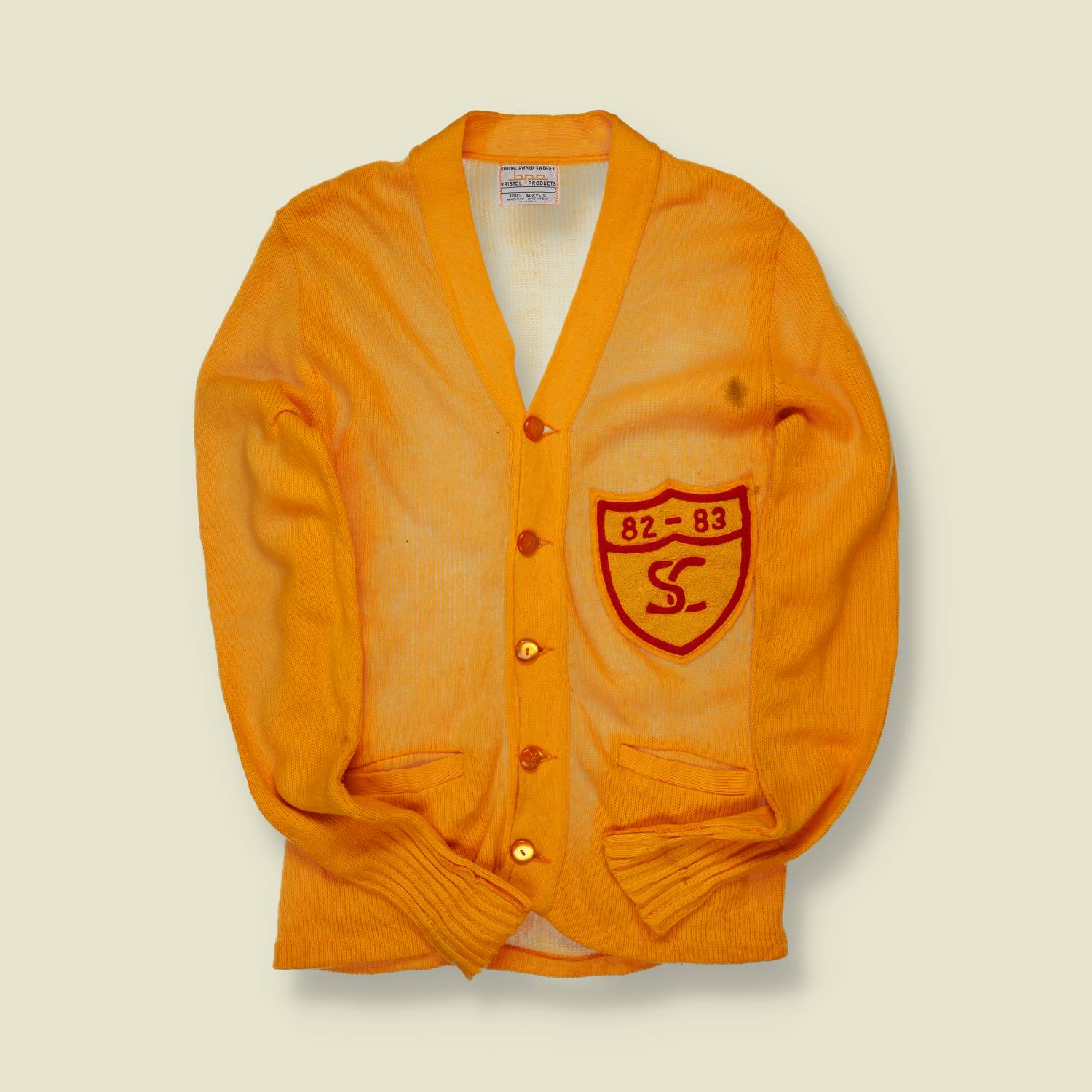 1982–83 Bristol Products Varsity Cardigan SC Patch - M