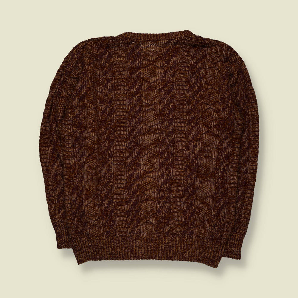1980s | Knit | Brown - L