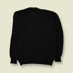 1990s | Paul Smith | 100% Wool Novelty Knit | Charcoal | Made in UK - XL