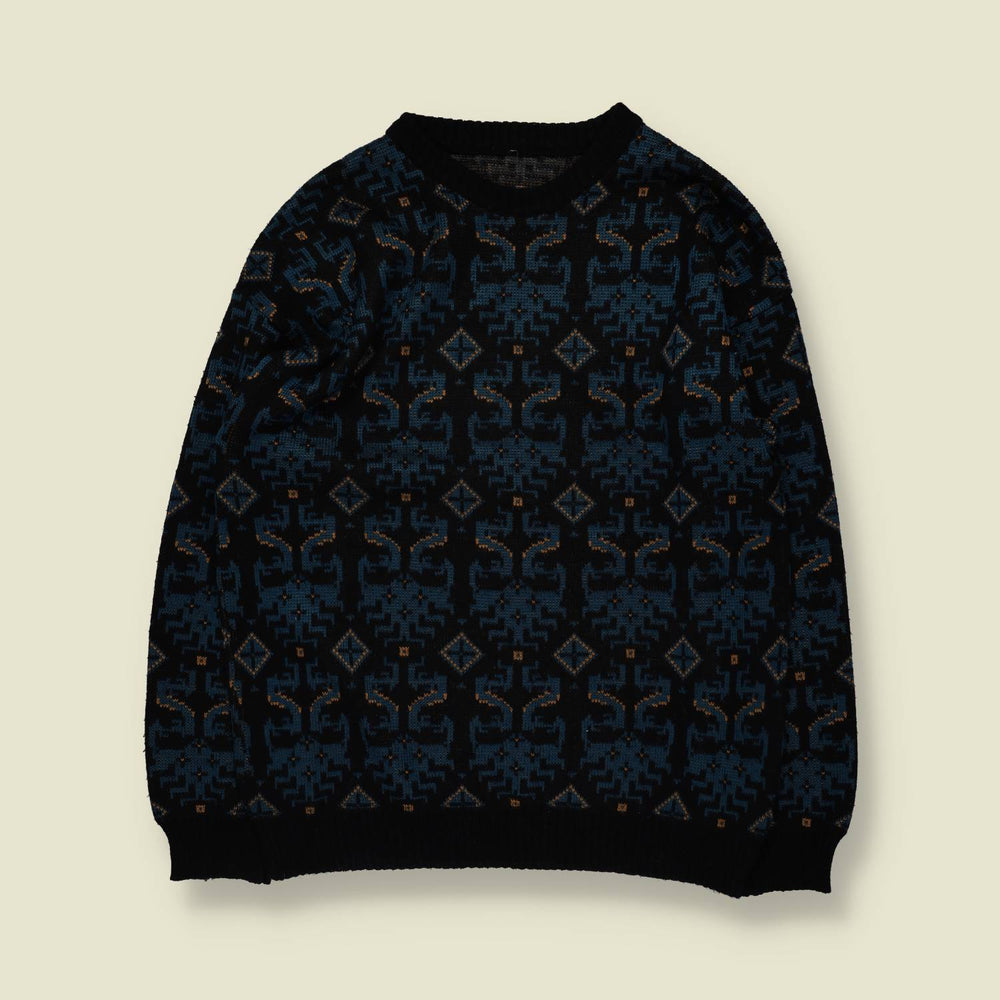 1980s | Knit | Navy - XL