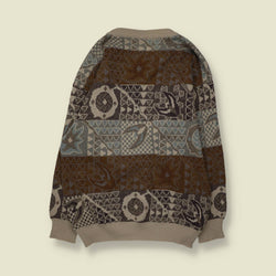 1980s | Knit | Brown & Blue - M