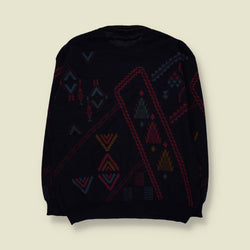 1980s | Knit | Navy Multi - L
