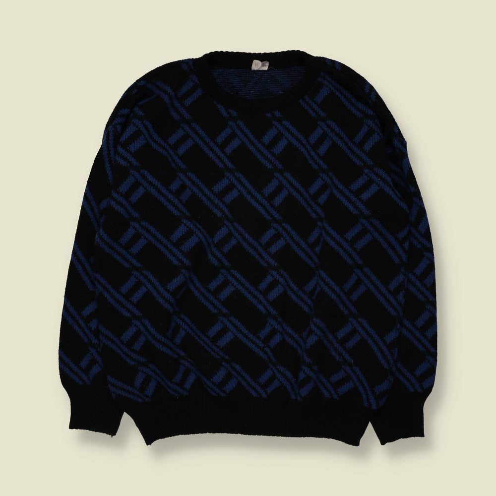 1980s | Knit | Navy - XXL