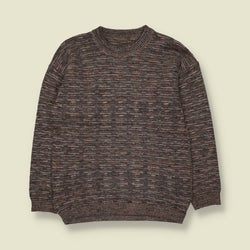 1980s | Space Dye Knit | Brown Multi - XS